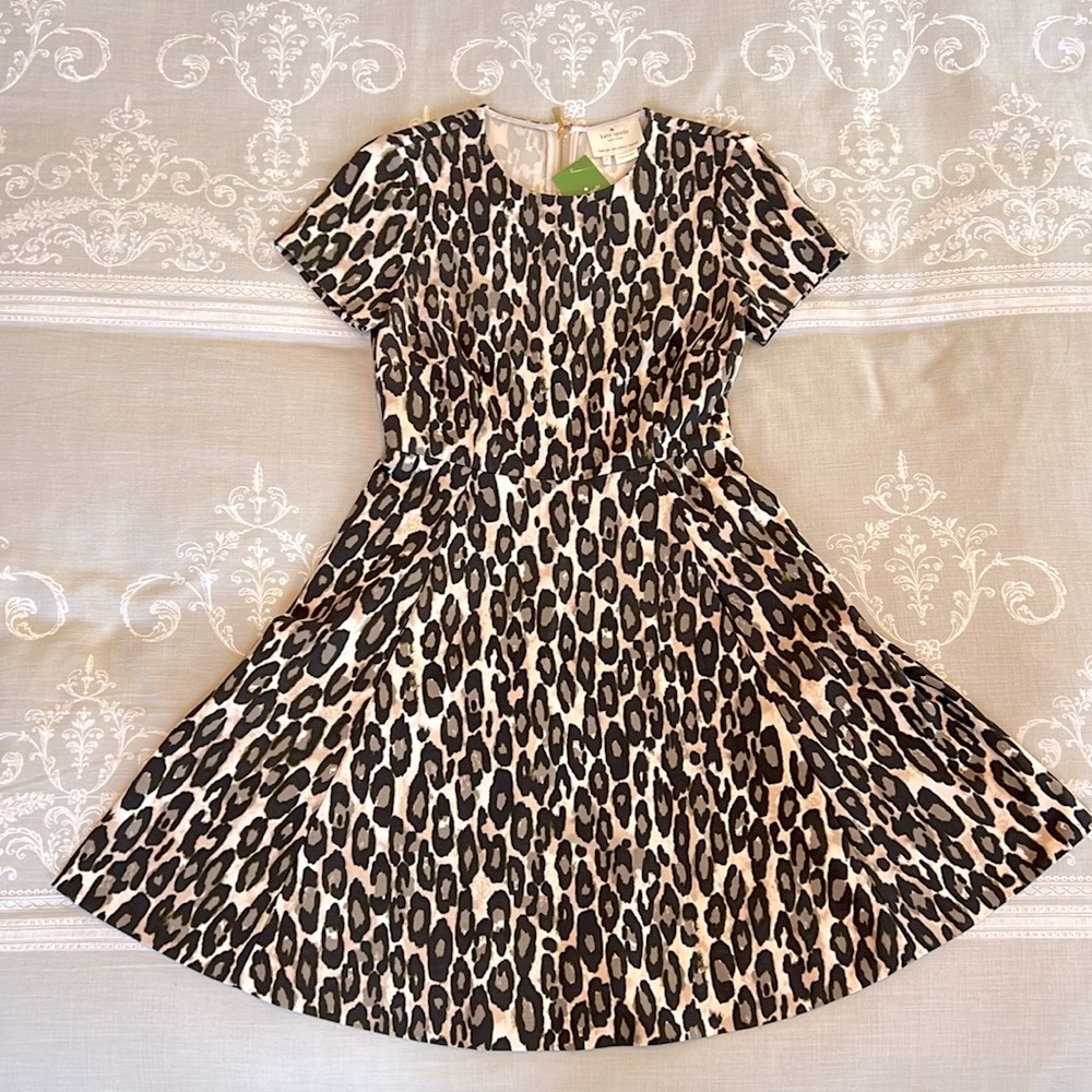 Kate Spade Leopard Flared Dress - Picture 2 of 16